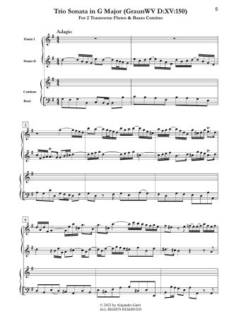 Trio Sonata in G Major (GraunWV D:XV:150)
