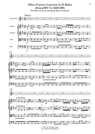 Oboe d'amore Concerto in D Major (GraunWV Cv:XIII:109)