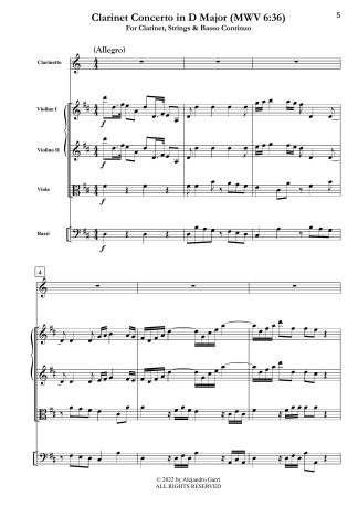 Clarinet Concerto in D Major (MWV 6.36)