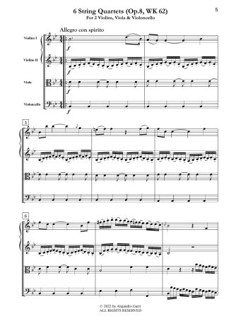 Six String Quartets (Op.8, WK 62 in B-flat Major)