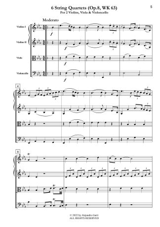 Six String Quartets (Op.8, WK 63 in E-flat Major)