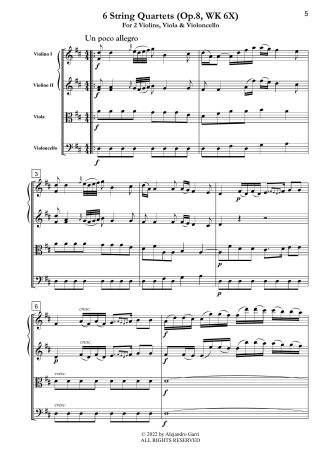 Six String Quartets (Op.8, WK 64 in D Major)