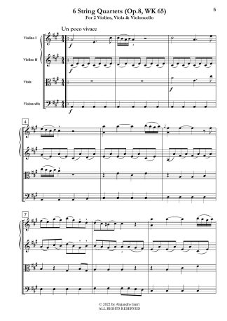 Six String Quartets (Op.8, WK 65 in A Major)