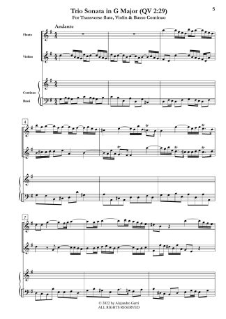 Trio Sonata in G Major (QV 2:29)