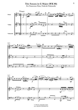 Trio Sonata in G major (WK 80)