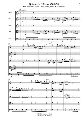 Quintet in C Major (Op.11, W.B 70)