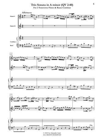 Trio Sonata in A minor (QV 2:40)