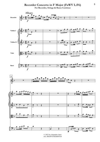 Recorder Concerto in F Major (FaWV L:F6)