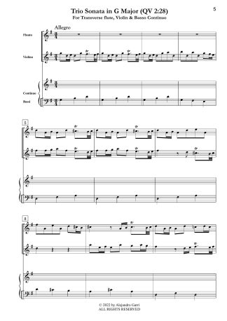 Trio Sonata in G Major (QV 2:28)