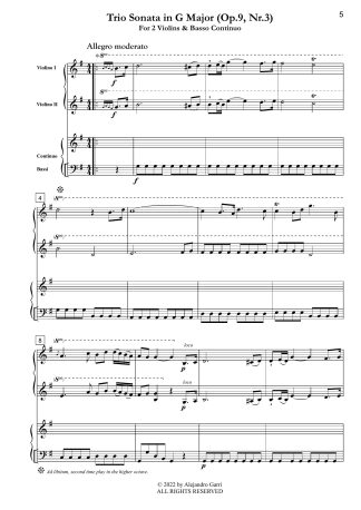 Trio Sonata in G Major (Op.9, Nr.3)