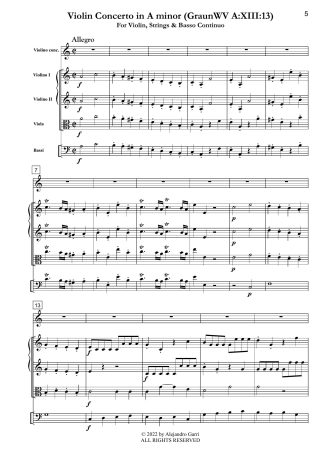 Violin Concerto in A minor (GraunWV A:XIII:13)