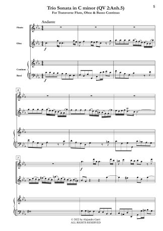 Trio Sonata in C minor (QV 2:Anh.5)