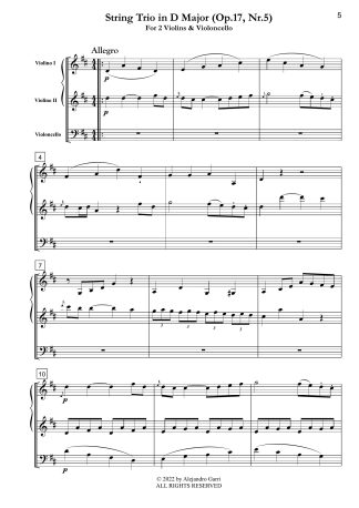 String Trio in D Major (Op.17, Nr.5)