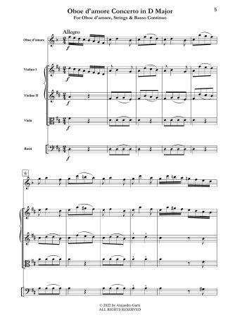Oboe d'amore Concerto in D Major