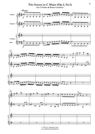 Trio Sonata in C Major (Op.3, Nr.1)