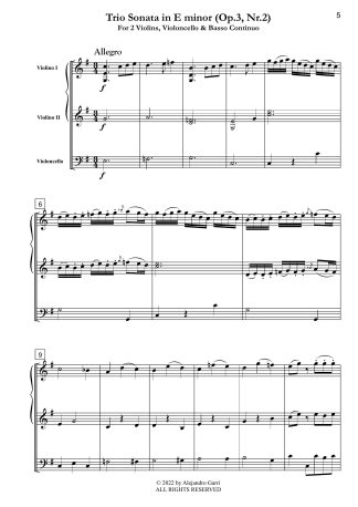 Trio Sonata in E minor (Op.3, Nr.2)