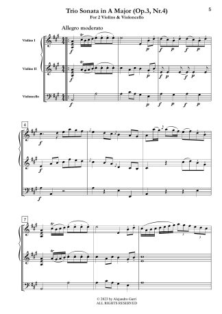 Trio Sonata in A Major (Op.3, Nr.4)