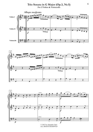 Trio Sonata in G Major (Op.3, Nr.5)