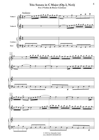 Trio Sonata in C Major (Op.3, Nr.6)