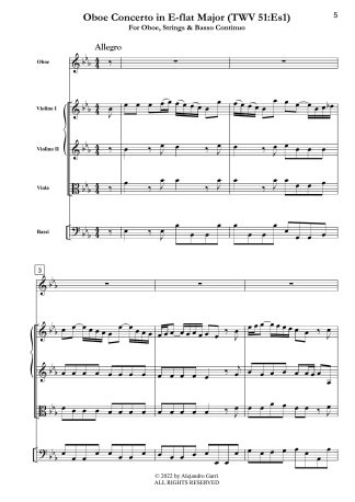 Oboe Concerto in E-flat Major (TWV 51:Es1)
