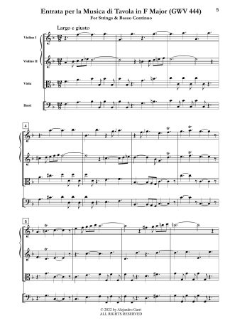 Entrata per la Musica di Tavola in F Major (GWV 444)