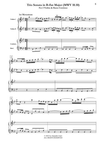 Trio Sonata in B-flat Major (MVW 10.10)