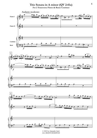 Trio Sonata in A minor (QV 2:41a)