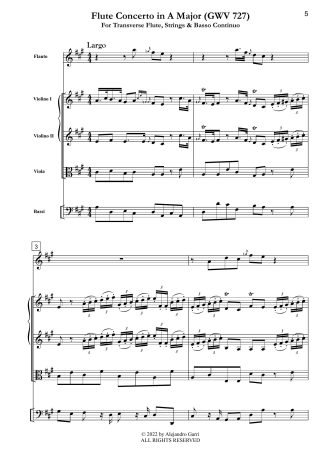 Flute Concerto in A Major (GWV 727)