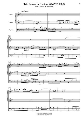 Trio Sonata in G minor (ZWV Z 181, Nr.2)
