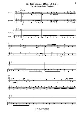 Six Trio Sonatas (IGW 18, Nr.1)