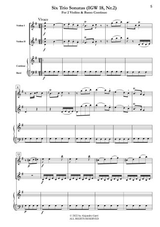 Six Trio Sonatas (IGW 18, Nr.2)
