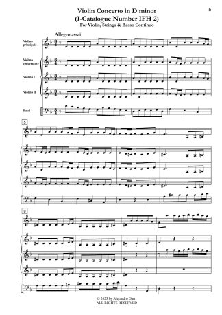 Violin Concerto in D minor (I-Catalogue Number IFH 2)
