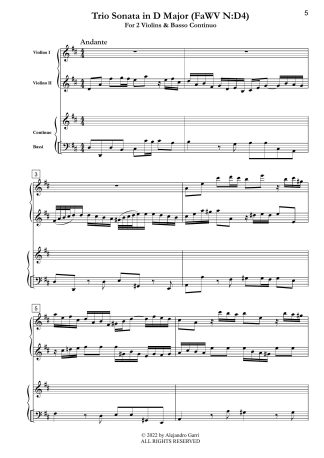 Trio Sonata in D Major (FaWV N:D4)