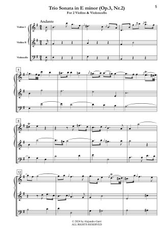 Trio Sonata in E minor (Op.3, Nr.2)