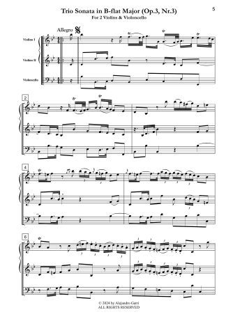 Trio Sonata in B-flat Major (Op.3, Nr.3)