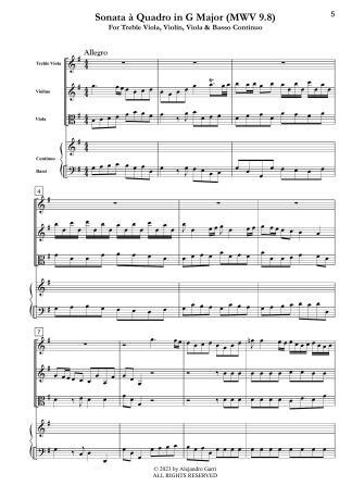 Sonata à Quadro in G Major (MWV 9.8)