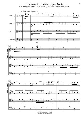 Quartet in D Major (Op.4, Nr.3)