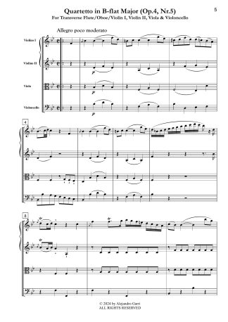 Quartet in B-flat Major (Op.4, Nr.5)