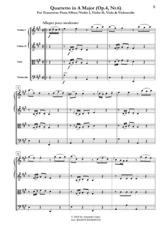 Quartet in A Major (Op.4, Nr.6)