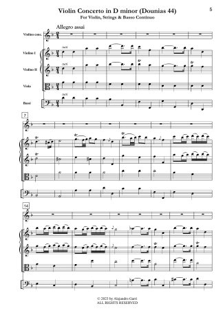 Violin Concerto in D minor (Dounias 44)