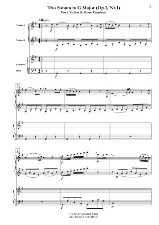 Trio Sonata in G Major (Op.1, Nr.1)