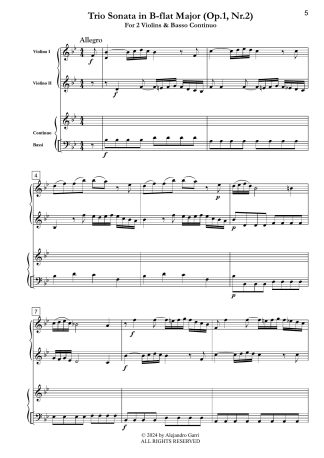 Trio Sonata in B-flat Major (Op.1, Nr.2)