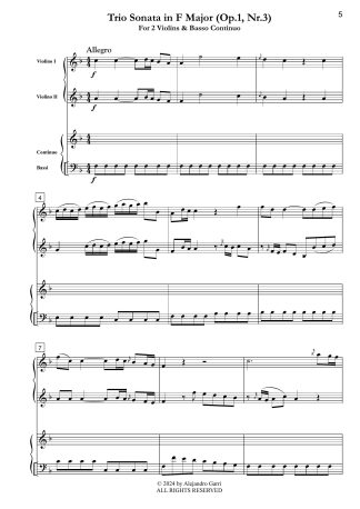 Trio Sonata in F Major (Op.1, Nr.3)