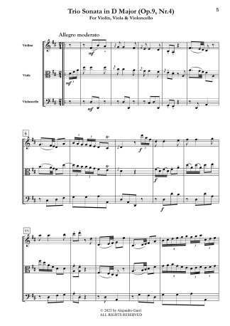 Trio Sonata in D Major (Op.9, Nr.4)