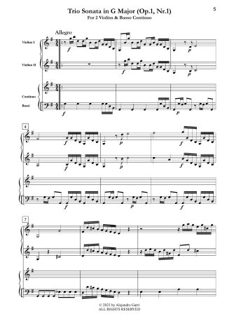 Trio Sonata in G Major (Op.1, N°1)