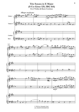 Trio Sonata in E Major (S-Uu Gimo 129, IBG 164)