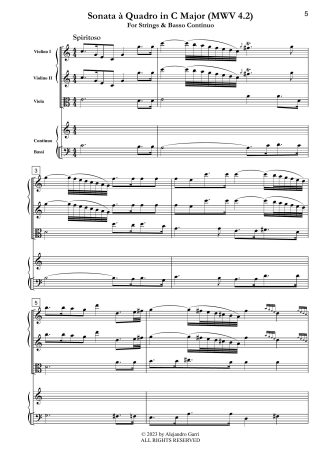 Sonata à Quadro in C Major (MWV 4.2)