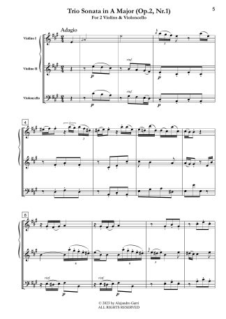 Trio Sonata in A Major (Op.2, Nr.1)