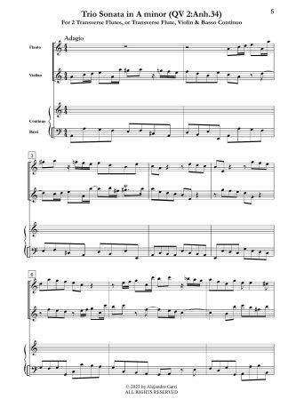 Trio Sonata in A minor (QV 2:Anh.34)