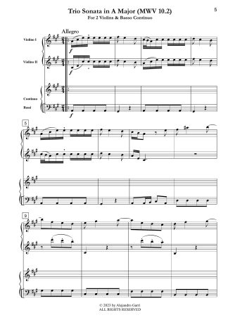 Trio Sonata in A Major (MWV 10.2)